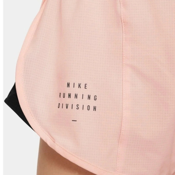 Nike Womens XL Dri Fit Run Division Tempo Luxe Shorts Dd5328-864 Pink/Black - Picture 3 of 13